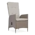Riess Ambiente Outdoor Gartenstuhl Sylt - Natur beige - Polyrattan - Hochlehner mit Armlehne verstellbar wetterfest
