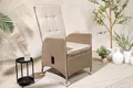 riess-ambiente Gartenstuhl SYLT natur beige (Einzelartikel, 1 St), Outdoor · Polyrattan · mit Armlehne · Balkon · verstellbar · Design