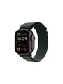 Apple Watch Ultra 2 GPS + Cellular 49mm - Black Titanium Case with Dark Green Alpine Loop - Small