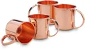 ECHTWERK Becher, 4-tlg., Edelstahl Rostfrei, Moscow Mule Kupferbecher, Cocktailgläser, bruchsicher, 450 ml, 4tlg