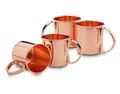 ECHTWERK Moscow Mule Becher Set 4-teilig - 4x 500 ml Edelstahlbecher in Kupferoptik inkl. Messbecher - rostfreie, geschmacksneutrale, langlebige Cocktailbecher für Moscow Mule & Longdrinks