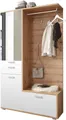 HBZ Kompaktgarderobe Entra Garderobe, BxHxT 117x198x38 cm (3-St) mit Spiegel und Schubkasten