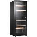 Haier Wine Bank 50 Serie 5 HWS79GDG, Weinkühler mit Kompressor, Freistehend, 79 Flasche(n), G, Schwarz, Schwarz