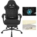 Woltu Gamingstuhl, Schwarz, Metall, Kunststoff, Textil, 70x127x70 cm, Kinder- & Jugendzimmer, Jugendmöbel, Gamingstühle