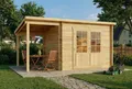 Alpholz Gartenhaus Holz Maria mit Schleppdach, BxT: 450x272 cm, in Naturbelassen mit 28mm Wandstärke
