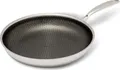 Henssler Edelstahlpfanne 28cm | antihaftbeschichtet | induktionsgeeignet | backofengeeignet | Wabenstruktur | silber