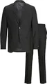 Jack&Jones Herrenanzug, schwarz, elegant, einreihig, Größe 64