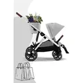 Cybex Gazelle S Kinderwagen / Geschwisterwagen / Zwillingswagen, Cybex Kinderwagen Gestell: Taupe, Farbe: Seashell Beige