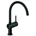 Grohe Minta Küchenarmatur 32917KS0 velvet black, schwenkbarer Rohrauslauf, C-Auslauf