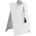 Nobo Notizboard Diamond Glass 1905173, DIN-A4, aus Glas, weiß, mit Klemme, Stift mit integriertem Abwischer, 21 x 29 cm