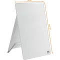 nobo Glas-Notizboard Diamond Glass Desktop (B x H) 216 mm x 297 mm Brillant-Weiß Inkl. Tischständer, Inkl. Boardmarker