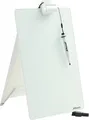 Glas-Notizboard Nobo Diamond, für Schreibtische, B 216 x T 30 x H 297 mm, mit Marker & Montagematerial, weiß 166505