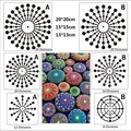 BLUGUL Mandala Schablone, Mandala Dotting Malvorlagen Schablonen, Mandala Rock Punktierung Werkzeuge, für DIY Dekor, Felsen Stein, Airbrush, Felsen und Walls Art, Netz Serie B 6 Stück