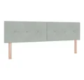 vidaXL Bett Kopfteil Hellgrau 180 cm Samt (1-tlg)