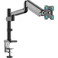 ONKRON Monitor Halterung für 13-34 Zoll Bildschirm bis zu 12 kg, Gasdruckfeder Monitor Arm Stand, Monitorhalterung VESA 75x75-100x100, Tischhalterung Schwenkbar, Drehbar, Neigbar Schwarz G75-B