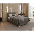 Polsterbett "ZAIRA" – Modernes Design, verschiedene Farben & Größen - ohne matratze - Grau