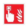 SafetyMarking Brandschutzschild Folie B200xH200 mm Brandmelder langnachleuchtend