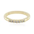 Madagaskar Weißer Saphir 375 Gold Ring, 0,27ct- Echtschmuck