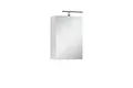 byLIVING Spiegelschrank SPREE / Badezimmerschrank mit Spiegel 40 cm breit / matt weiß / Spiegeltür mit Soft-Close / Hängeschrank / LED-Beleuchtung, Stecker- u. Schalterdose / B 40, H 60, T 20 cm