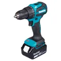MAKITA Akku-Schlagbohrschrauber, 18V / 3,0 Ah, 2 Akkus, Ladegerät im Koffer, 74-tlg. Zubehör-Set - blau