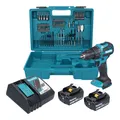 Makita DHP 490 RFX3 Schlagbohrschrauber 65 Nm + 2x Akku 3 Ah + Lader + Zubehör
