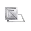 SAB-50 Stahl Schachtabdeckung verzinkt befahrbar 500 x 500 mm Tränenblech Schachtdeckel Deckel mit Rahmen Kanalschacht quadratisch eckig