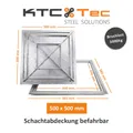 SAB-50 Stahl Schachtabdeckung verzinkt befahrbar 500 x 500 mm Tränenblech