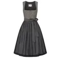 Nübler Trachtenkleid Midi Dirndl Grace in Schwarz von Nübler - Rocklänge 60 cm schwarz 36
