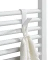 Haken für Handtuchheizkörper, Kleiderhaken, Badhaken, weiß, 2er Set, WENKO