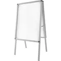 Tectake Aluminium Plakatständer  Din A1  Doppelseitig  Klappbar Wetterfest  64 x 65 x 118 cm Grau