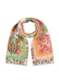CODELLO PRINTED SCARF PATTERN MIX grün-90X - 90X180CM