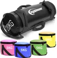 20kg Power Bag mit 4 Kettlebell Gewichten - 20x60 Home Training Sandbag 6 Griffe