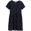 TOM TAILOR Mädchen Mini-Kleid mit Muster, blau, Gemustert, Gr. 92/98