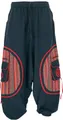 GURU SHOP Haremshose, Pluderhose, Pumphose, Aladinhose - Schwarz/rot, Herren, Size:S/M