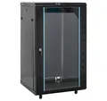 vidaXL Netzwerkschrank 18U Netzwerkschrank 19" IP20 Schwarz 60x60x100 cm