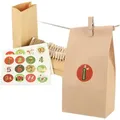 com-four® Adventskalender zum selbst Befüllen - Weihnachtskalender zum Basteln für Kinder - DIY Kalender für Weihnachten (Motivauswahl der Aufk...