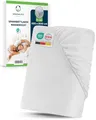 Sensalou Spannbettlaken Wasserdicht 100x200 cm Doppelpack – Inkontinenz Matratzenschutz-Bezug für Einzelbett & Pflegebett – Leises Spannbetttuch – Waschbar bis 95 °C – Atmungsaktive Schutzauflage