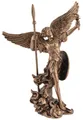 Erzengel Uriel Miniatur mit Speer und Fackel, bronzefarben, Veronese Collection