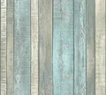 Profhome 319932-GU Holz Tapete Holzoptik matt blau grau creme 5,33 m2