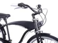 Fahrrad XXL Lenker breit hoch und bequem Beach Cruiser CITY BIKE schwarz