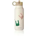Liewood Kinder Wasserflasche, Trinkflasche Falk 350 ml - Recycelter Edelstahl, Isoliert, Auslaufsicher, Farbe: Häschen / Sandfarben