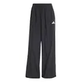 adidas Women's Essentials 3-Stripes Lifestyle Woven Parachute Pants, Black/White, L