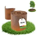 NovaTerra Nova Terra Rasenkante aus Cortenstahl in Rostoptik 10m x 14cm, 0,75 mm