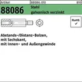Sechskant-abstandsbolzen M6x50 Stahl Galvanisch Verzinkt 100 Stk