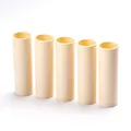 5x E14 Kerzenhülse L. 85mm ø26mm glatt Kunststoff creme beige für Kerzenfassung Kronleuchter Lüster Kerzenhülle Fassungshülse Fassung
