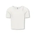 KIDS ONLY Mädchen Kognessa S/S Cut Out Top Box JRS Noos T-Shirts, Cloud Dancer/Detail:Shoulder Cut Out, 146-152 EU