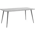 BELIANI Esstisch Grau / Schwarz 160 x 80 cm aus Spanplatte und Metall in Betonoptik Wohnzimmer Esszimmer Salon Küche Rechteckig Minimalistisch Modern - Grau/Schwarz