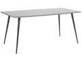 Beliani Esstisch Betonoptik grau Metallgestell schwarz 160 x 80 cm Modern Santiago