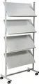 helit H6813499 - Prospektregal „the rolling show“ 12 x DIN A4, silber