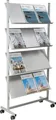 HELIT Zeitungsständer helit H6813499 Prospektregal grau DIN A4 12 Fächer